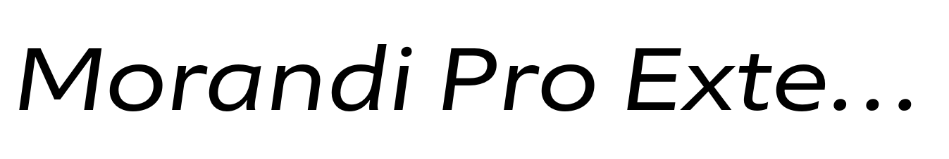 Morandi Pro Extended Italic